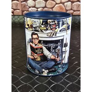 Red Shed Tin Coin Bank featuring Mr. Fix It byStevan Dohanos